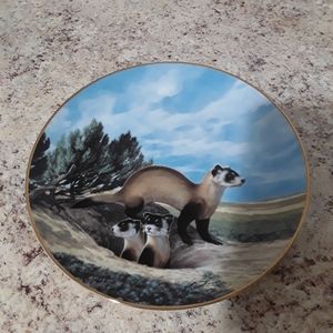 Black-Footed Ferret Collectors Plate with Certific